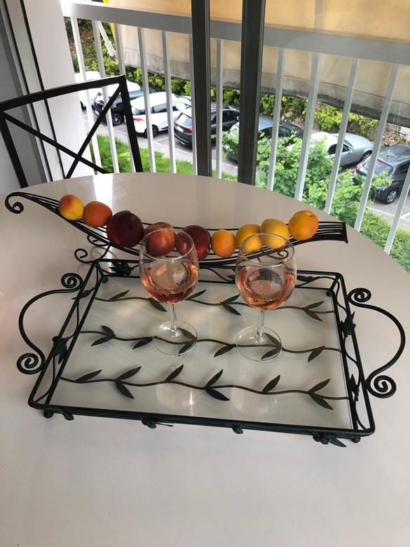 Поднос и ваза для фруктов, винтаж, Франция