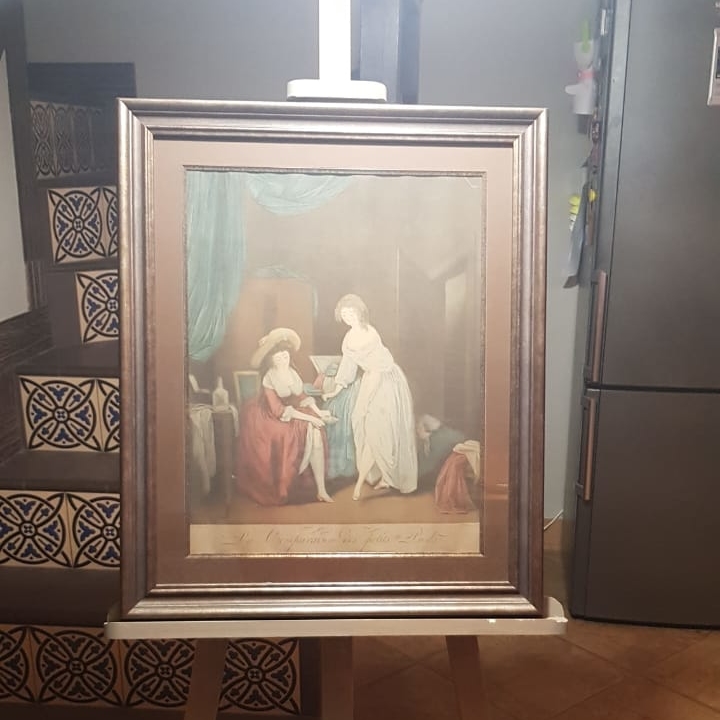 Louis-Léopold Boilly 1761 - 1845 Гравюра "La Comparaison des petits Pieds"/"Сравнение маленьких ножек" Луи Леопольда Бойи