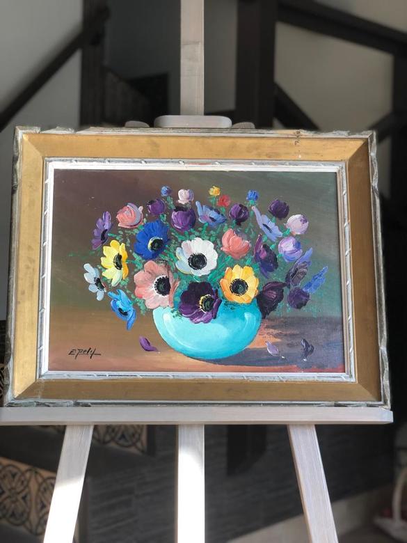 Картина "Анемоны" масло, Франция, 57х44