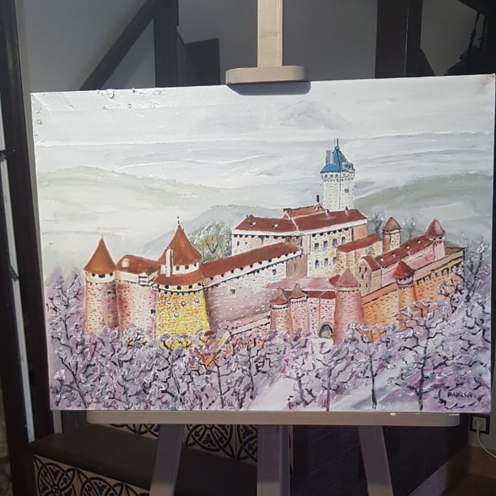 Картина "Весна в замке" Франция, 70х50