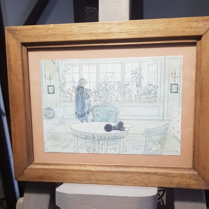 Гравюра "Бабушкина комната", 26х20, ХХ век, Франция