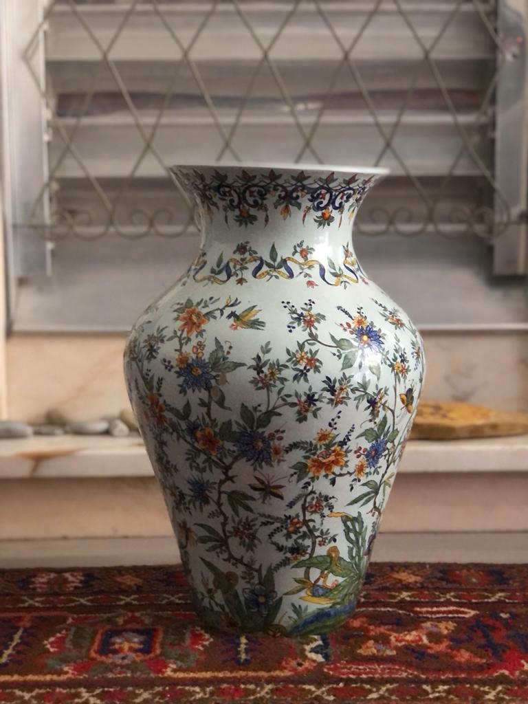 Ваза напольная, ручная роспись, Франция