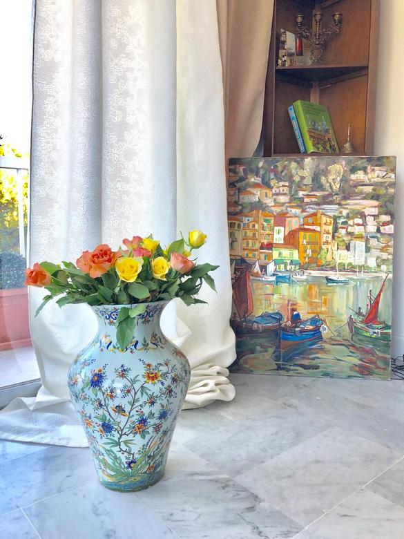 Ваза напольная, ручная роспись, Франция