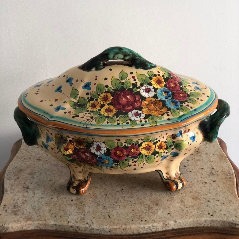 Блюдо, керамика, ручная роспись, Франция