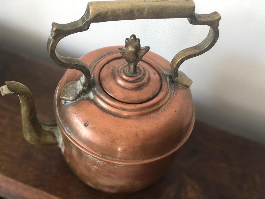 Чайник медь/бронза Франция, начало ХХв