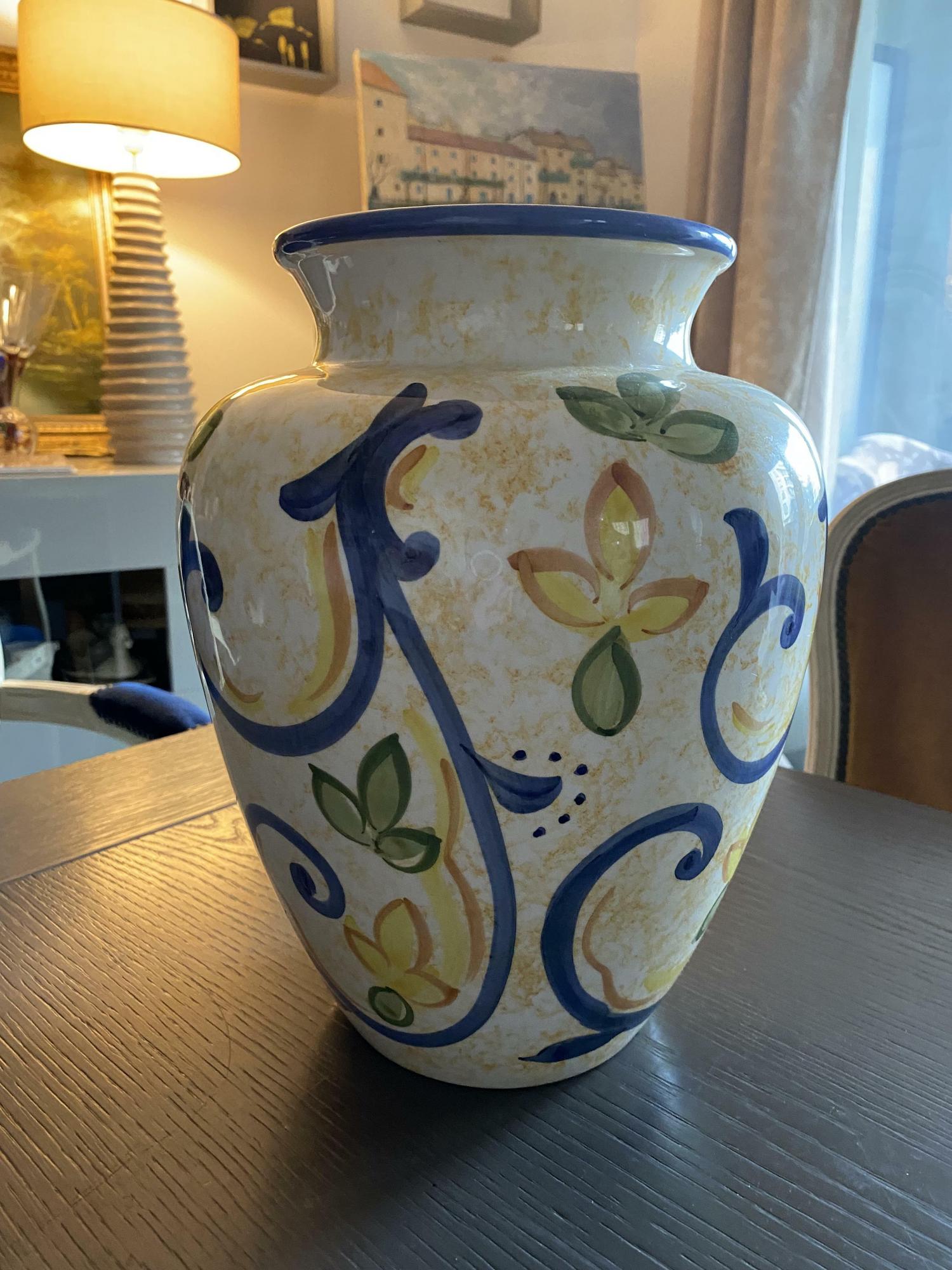 Ваза керамика "What's Vincent Cadeaux" / винтаж Франция