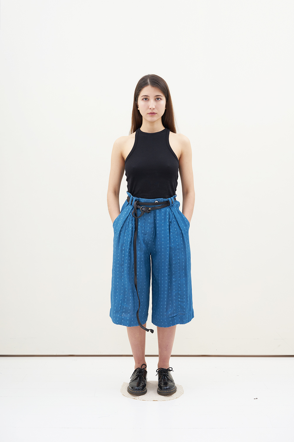 Шорты длинные индиго