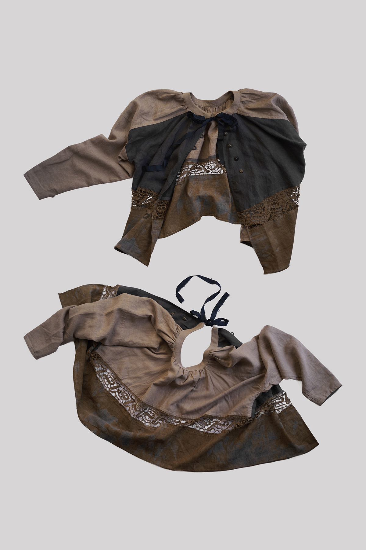 Накидка с антикварной вставкой