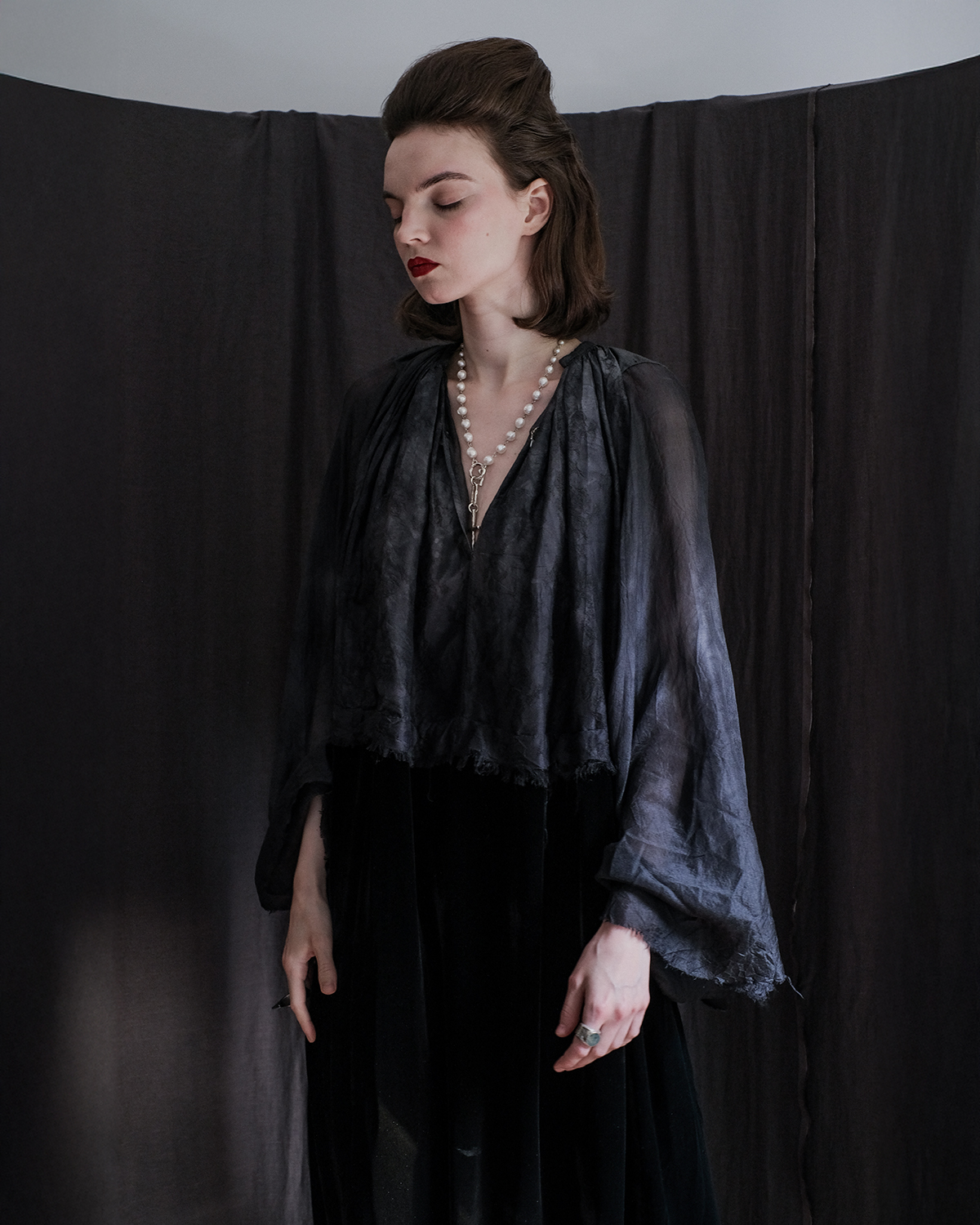 Шёлковое платье-рубаха