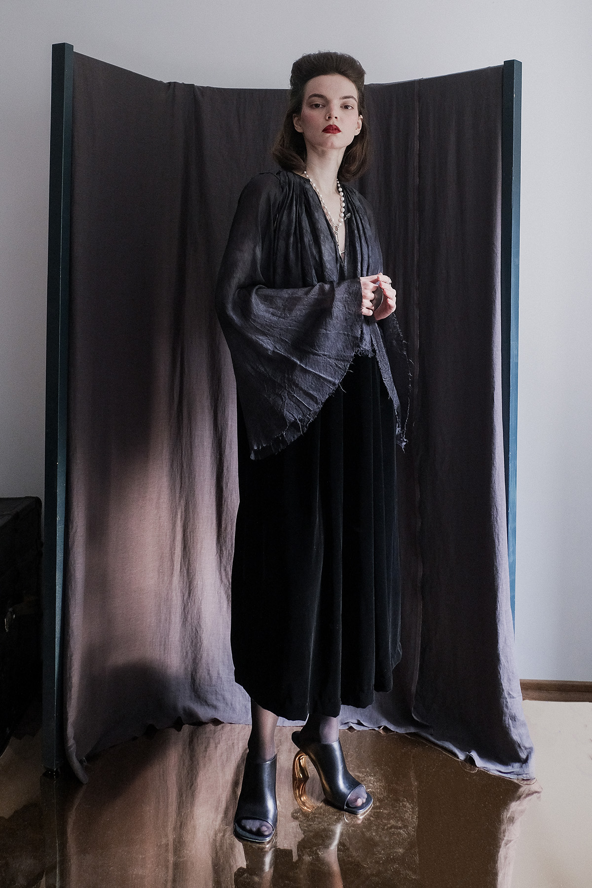 Шёлковое платье-рубаха