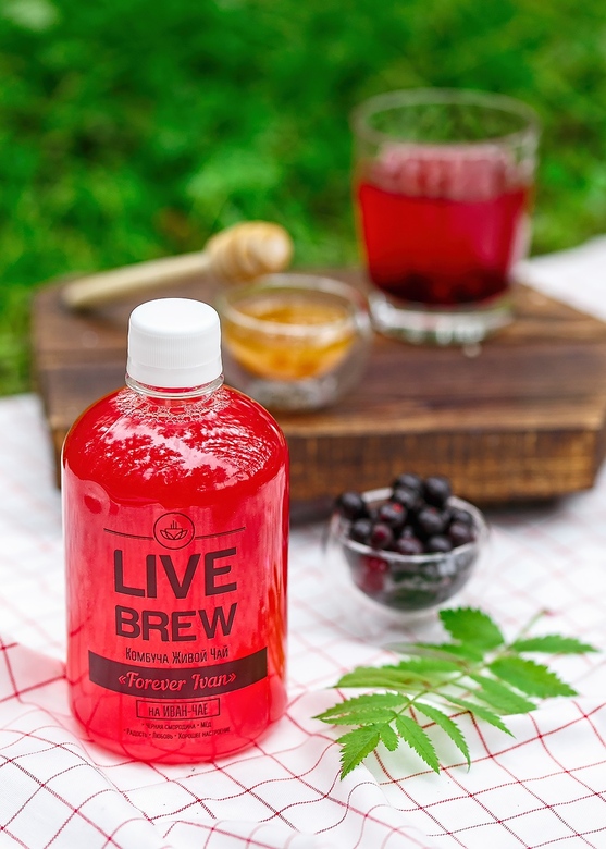 Комбуча "Forever Ivan" на Иван Чае (Смородина+мёд)