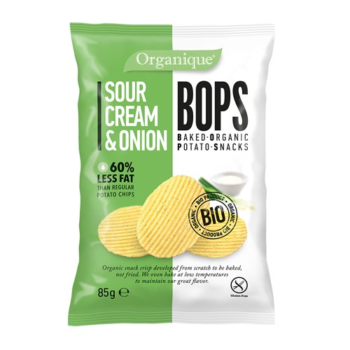 картофельные запеченные снеки BOPS со сметаной и луком