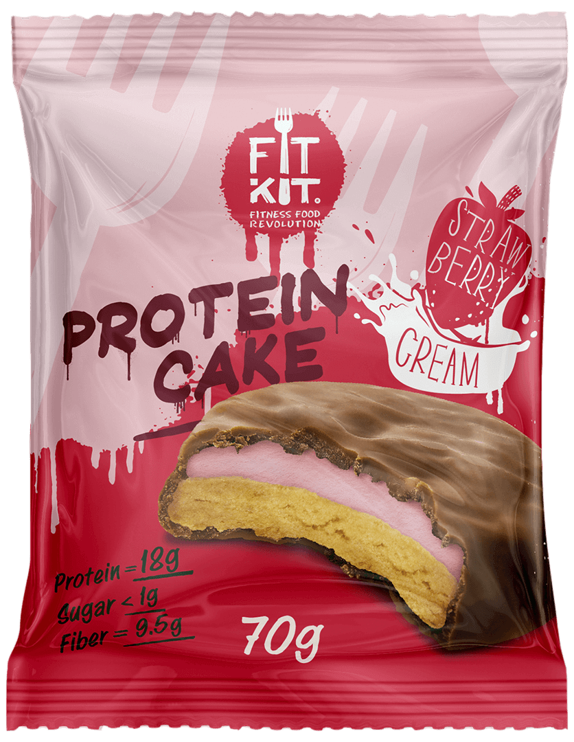 Протеиновый кейк Fit Kit Strawberry Cream