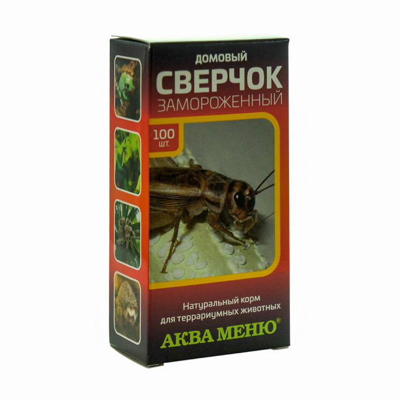 Сверчок домовый замороженный, 100 штук
