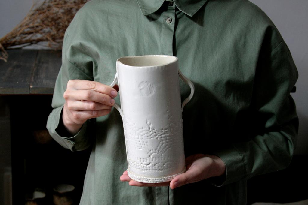 Ваза Rustic Fog white