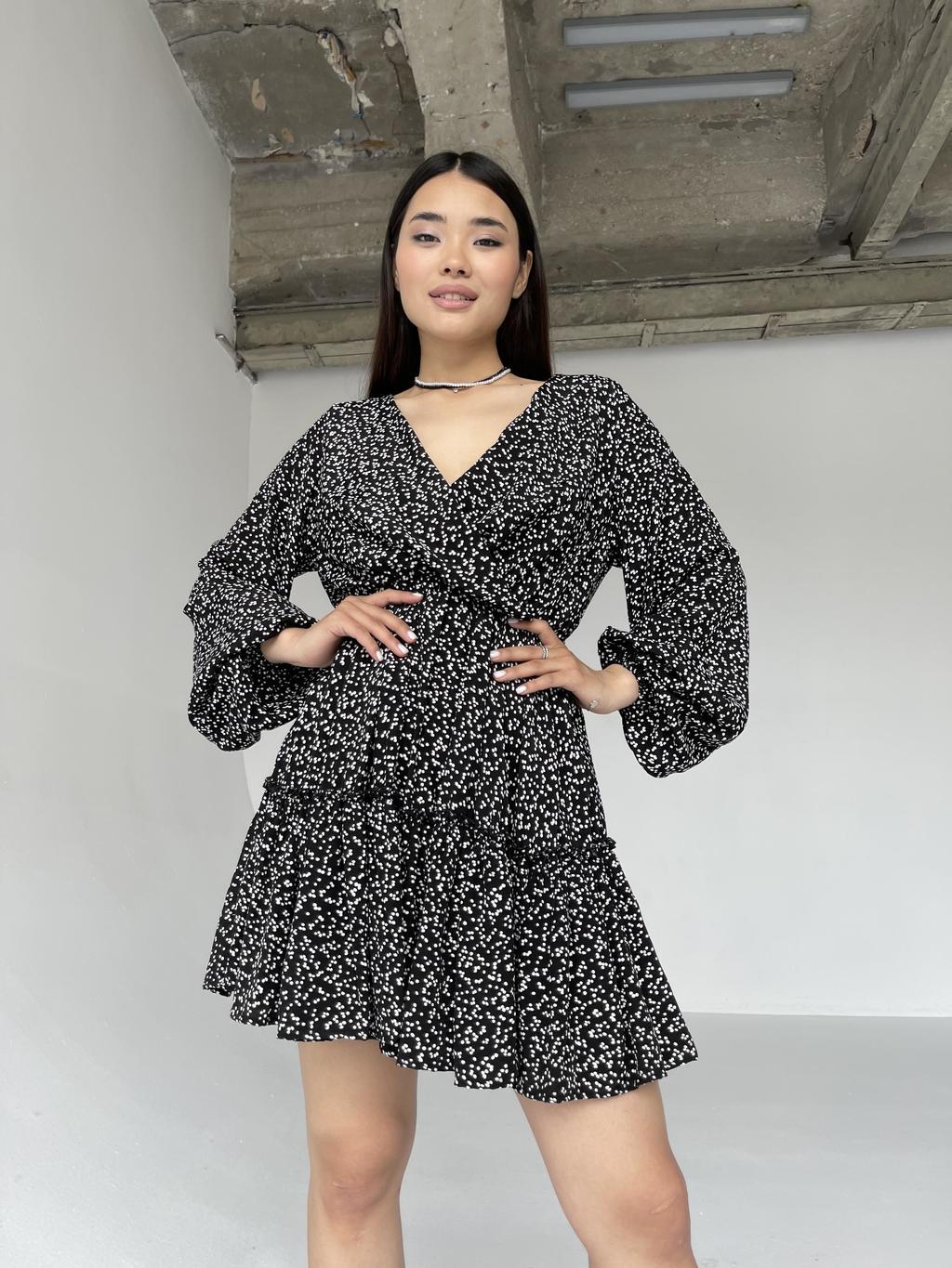 Платье Camille черного цвета в горох