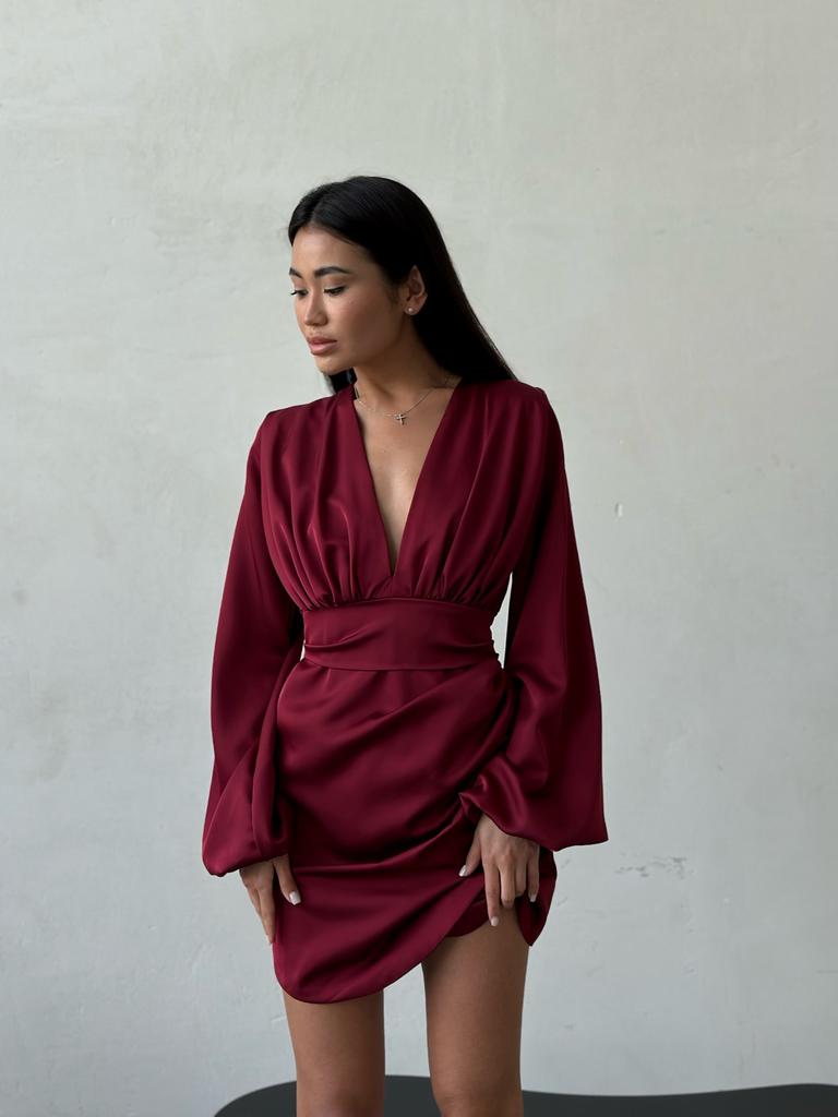 Платье Lou бордового цвета