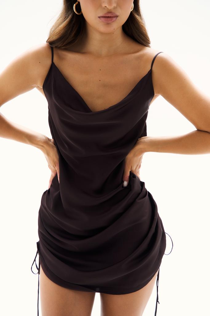 Платье Saint коричневого цвета