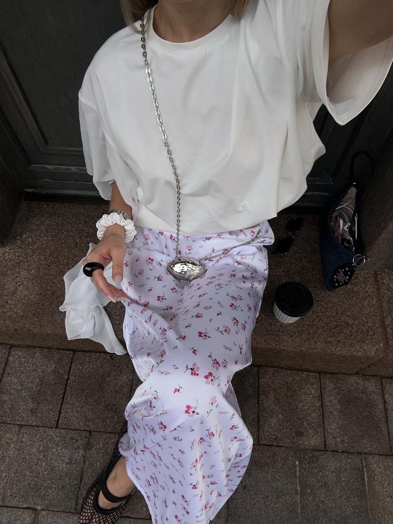 Юбка макси с цветочным принтом