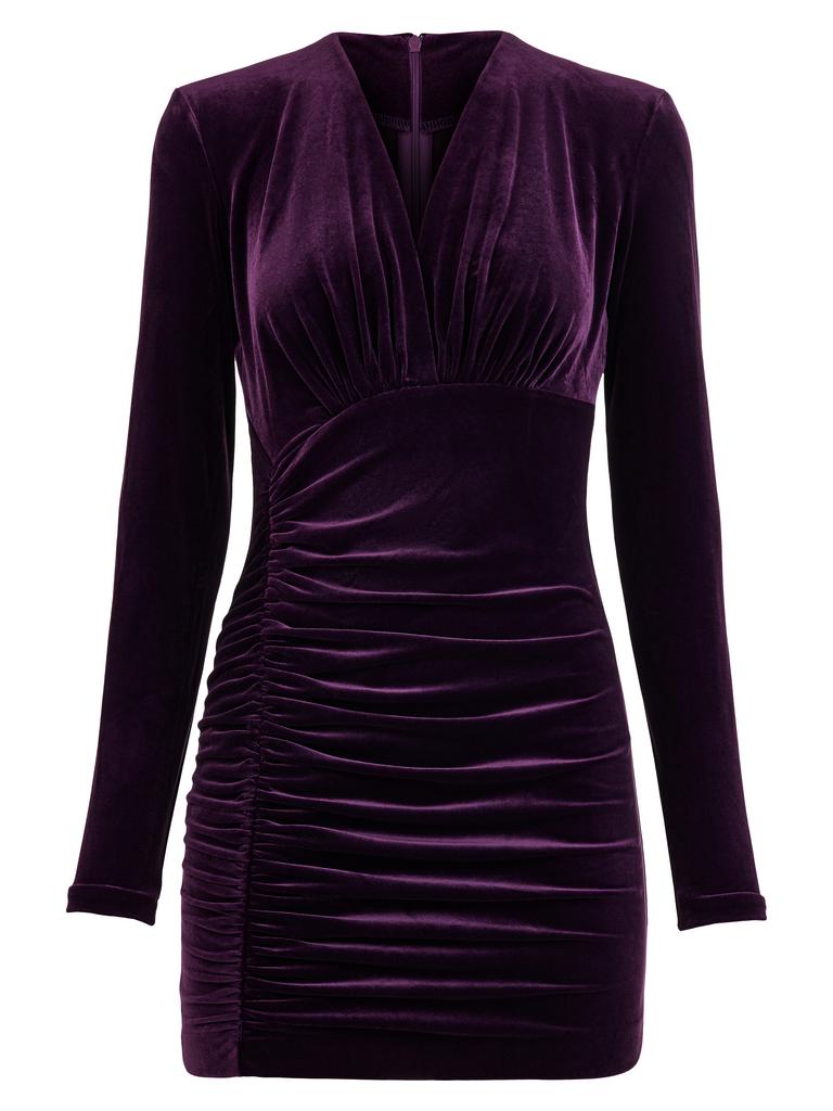 Платье Giorgia из бархата цвета баклажан