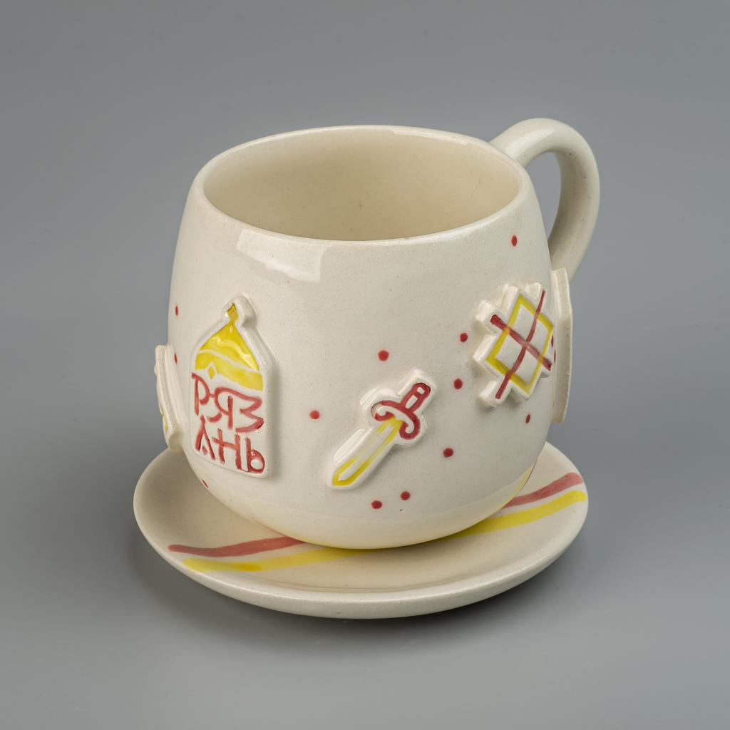 Чайная пара округлая РЯЗАНЬКИ