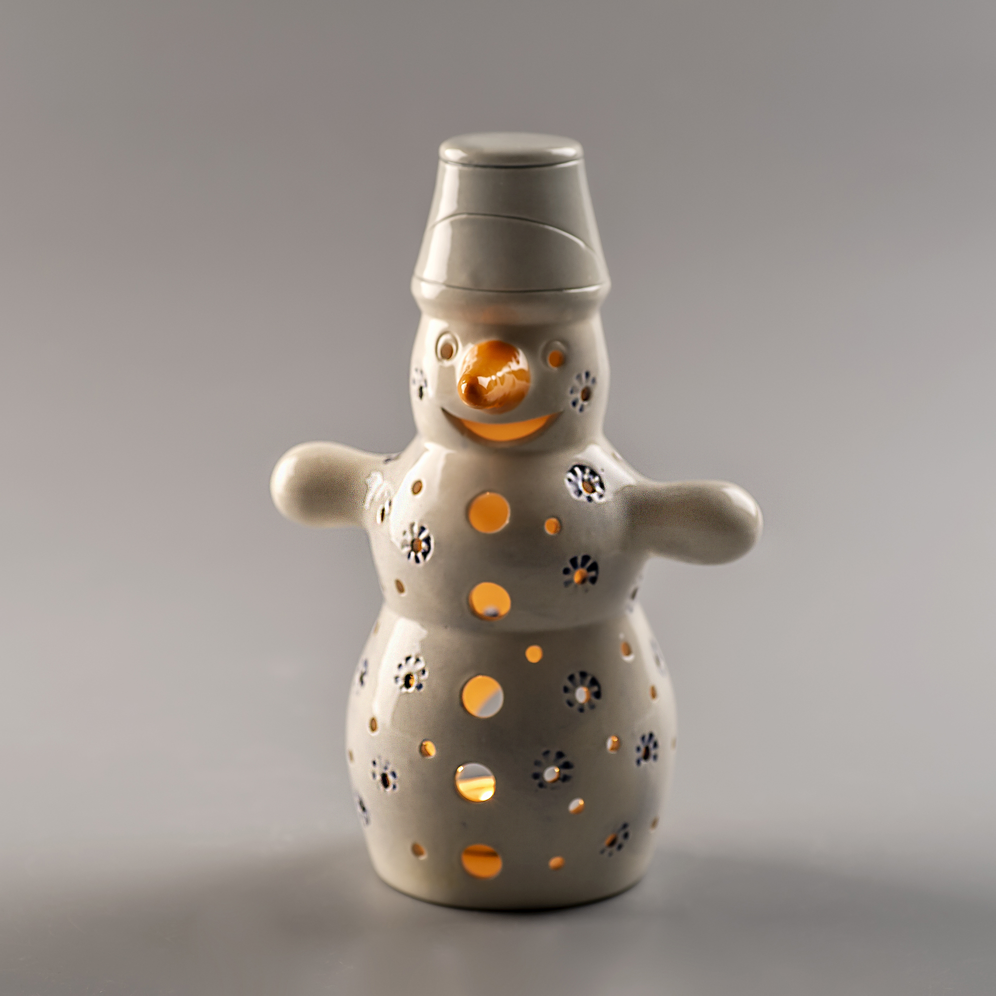 Подсвечник Снеговик