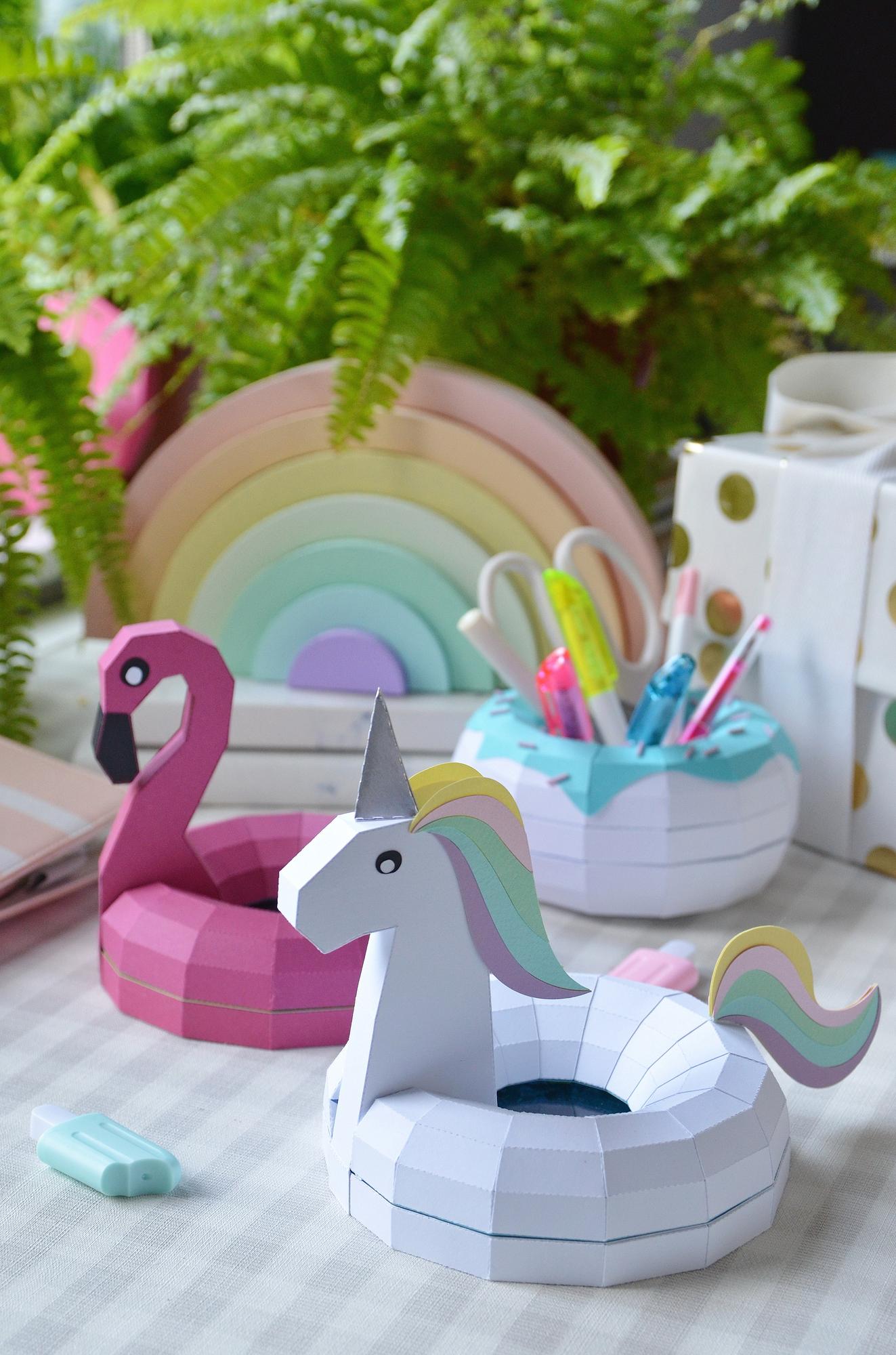 Надувные круги Фламинго и Единорог