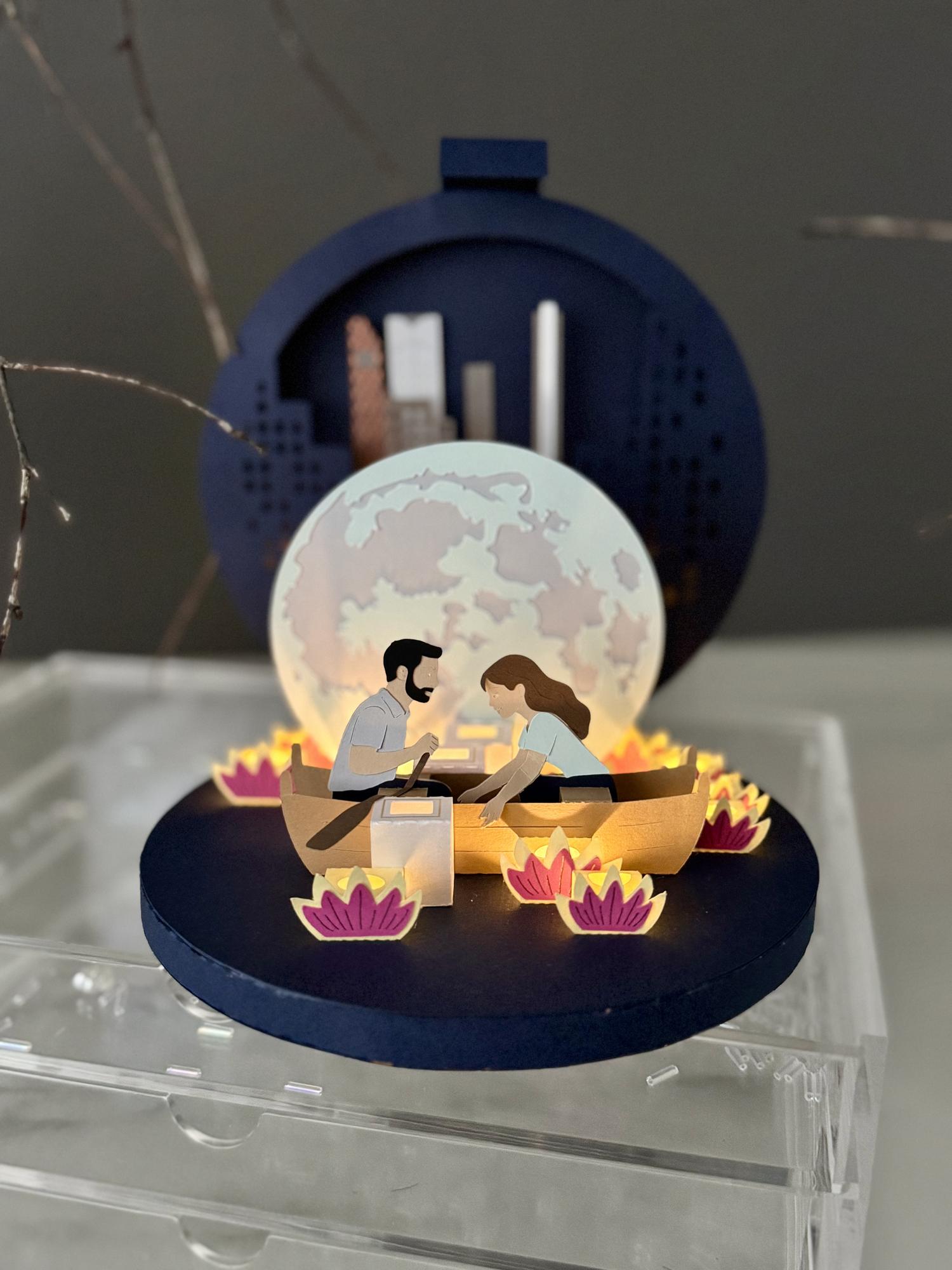 Открытка Водные фонарики