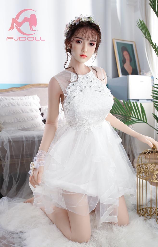 Realistic TPE FJ sex doll with silicone head 169 cm - Sherry