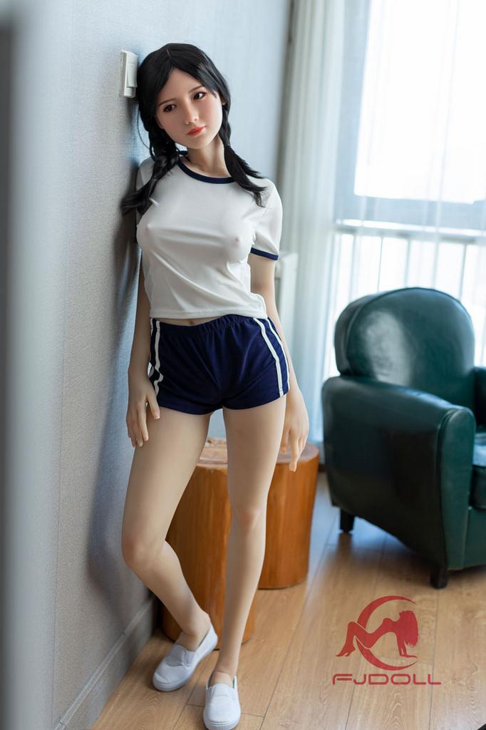 Realistic TPE FJ sex doll with silicone head 159 cm - Lisa