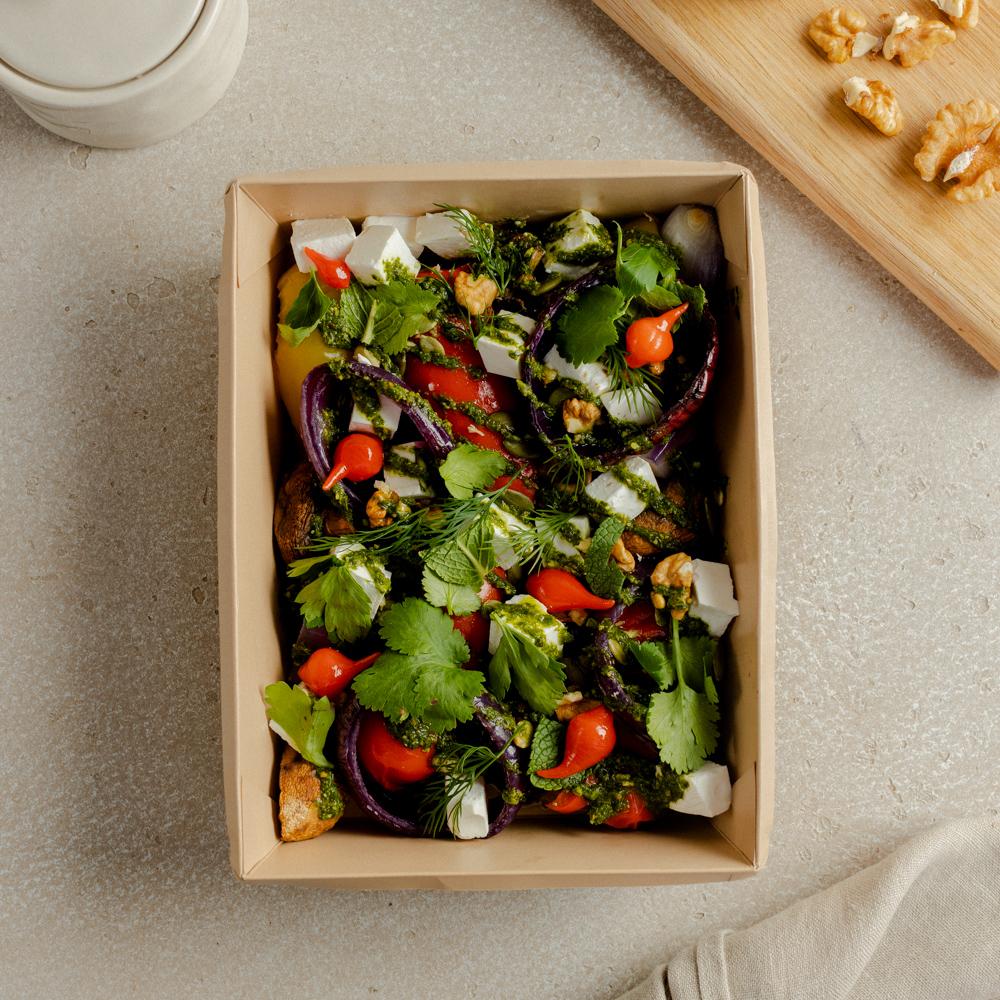 Овощи-гриль с песто и фетой, 500 гр