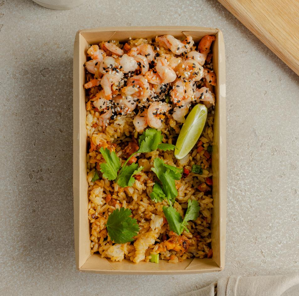 Жареный рис с креветками, 520 гр на 2 персоны