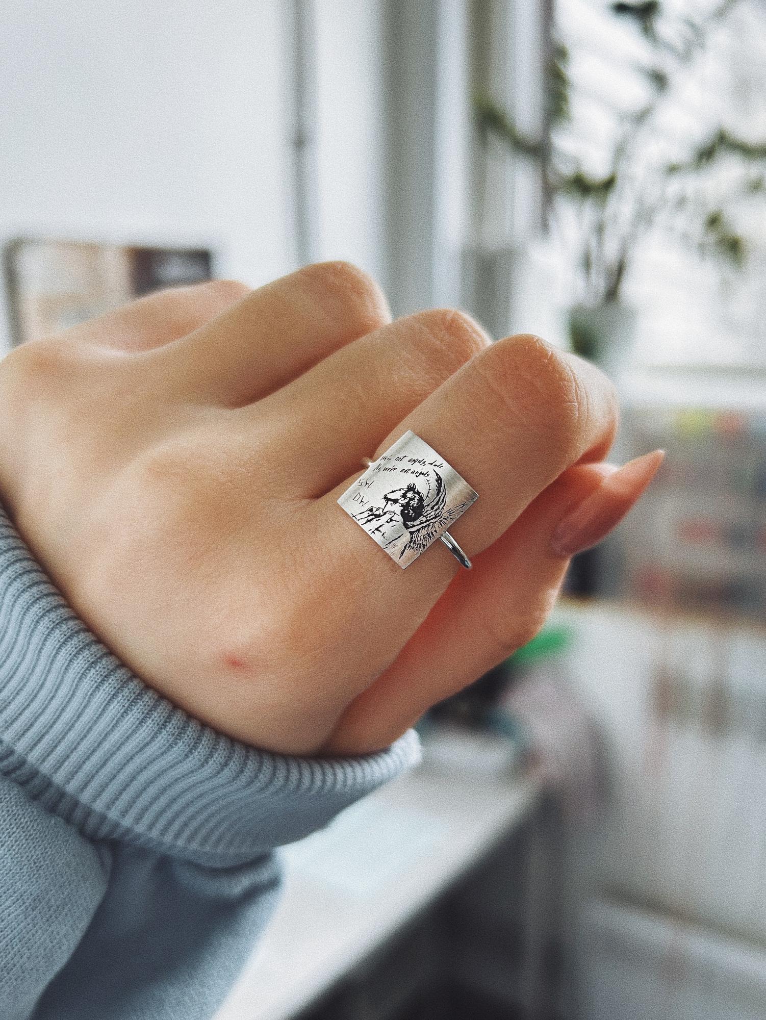 КОЛЬЦО ХОЛСТ (любая гравировка)