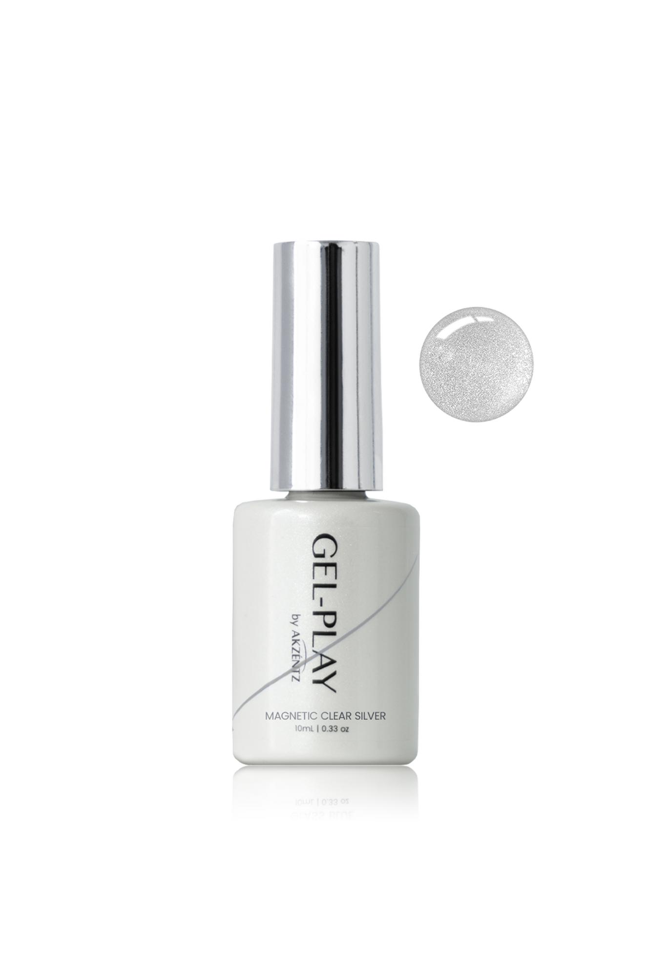 GEL PLAY GLASS MAGNETIC CLEAR SILVER МАГНИТНЫЙ ГЕЛЬ ДЛЯ ДИЗАЙНА