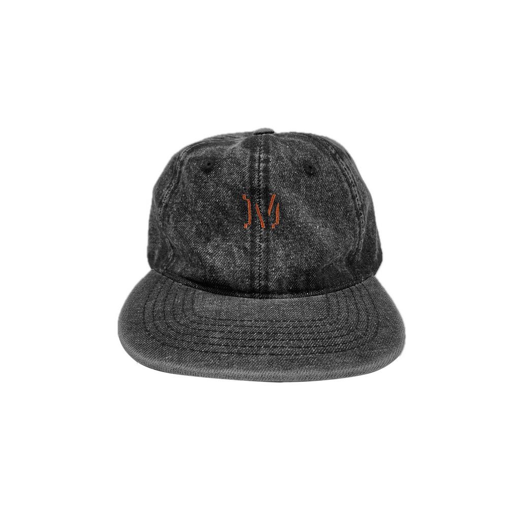 SCRIPT SIX PANEL CAP ACID WASHED