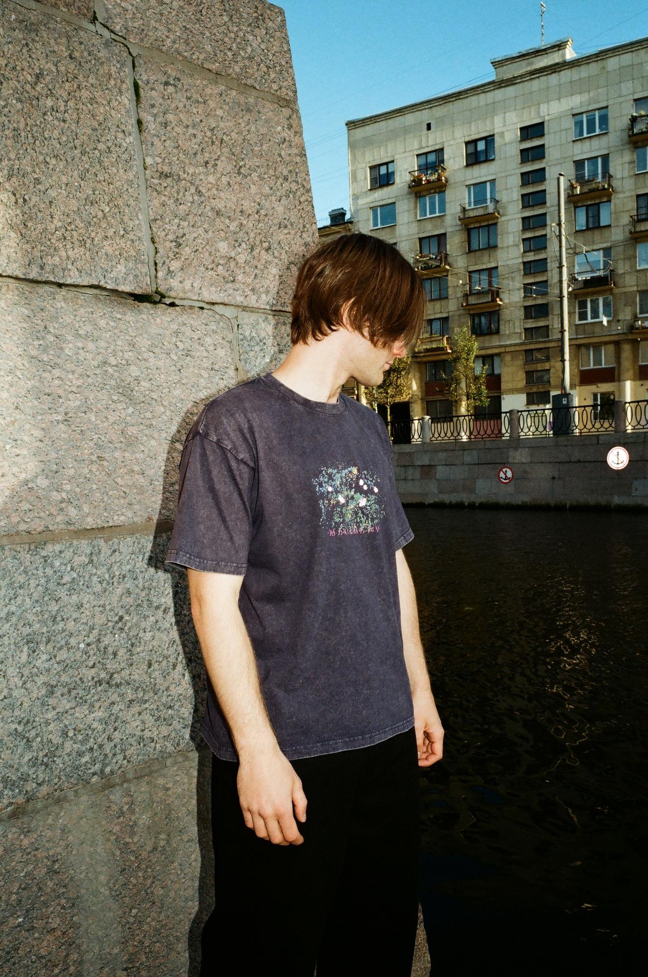 BLOSSOM T-SHIRT BLUE/DYED