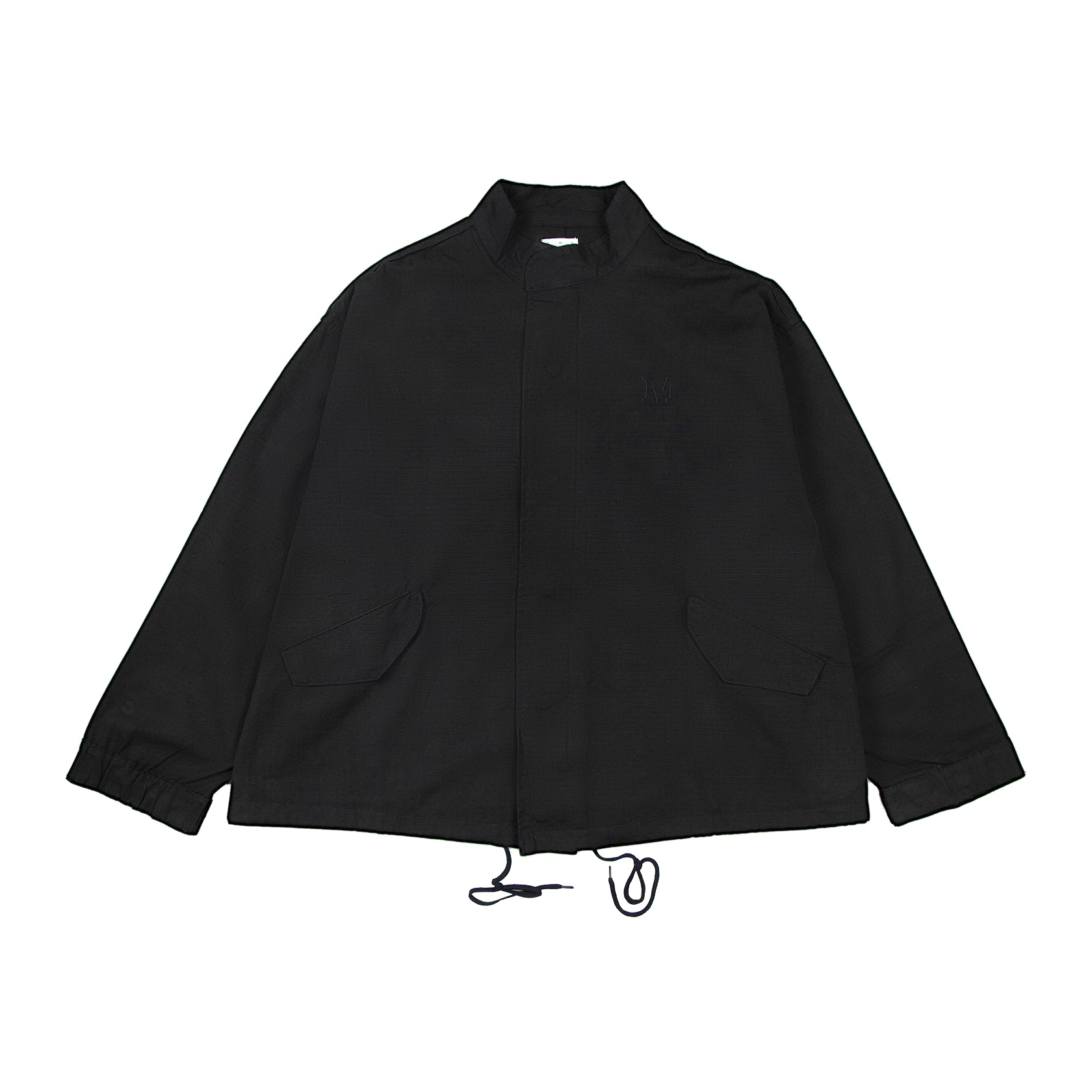 MAGAMAEV HOBO JACKET BLACK ветровка из стираного рипстоп хлопка