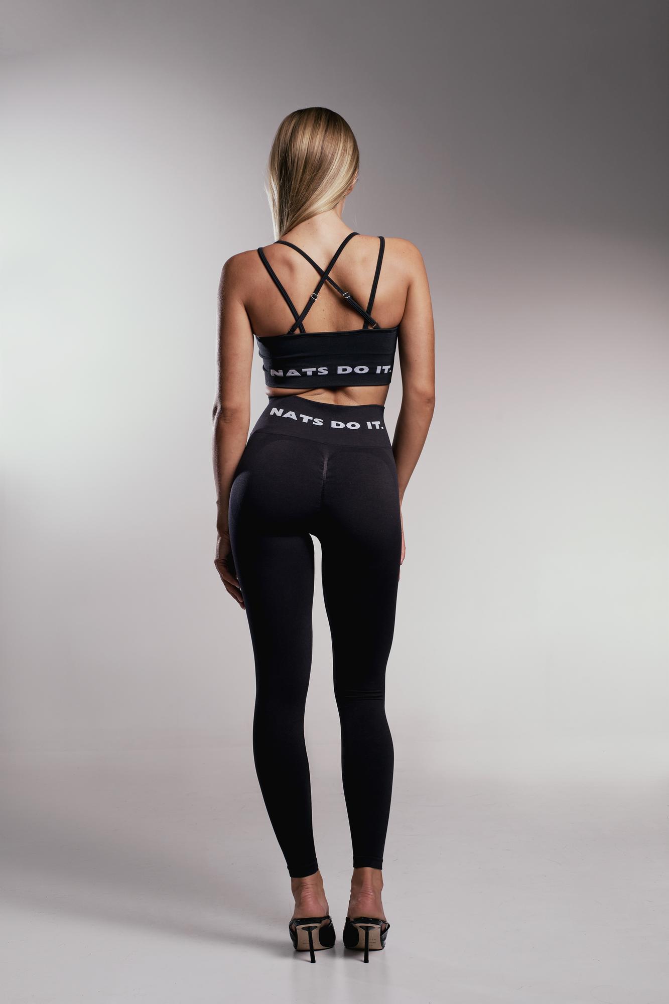 Бесшовный топ с перекрестными лямками NATS DO IT