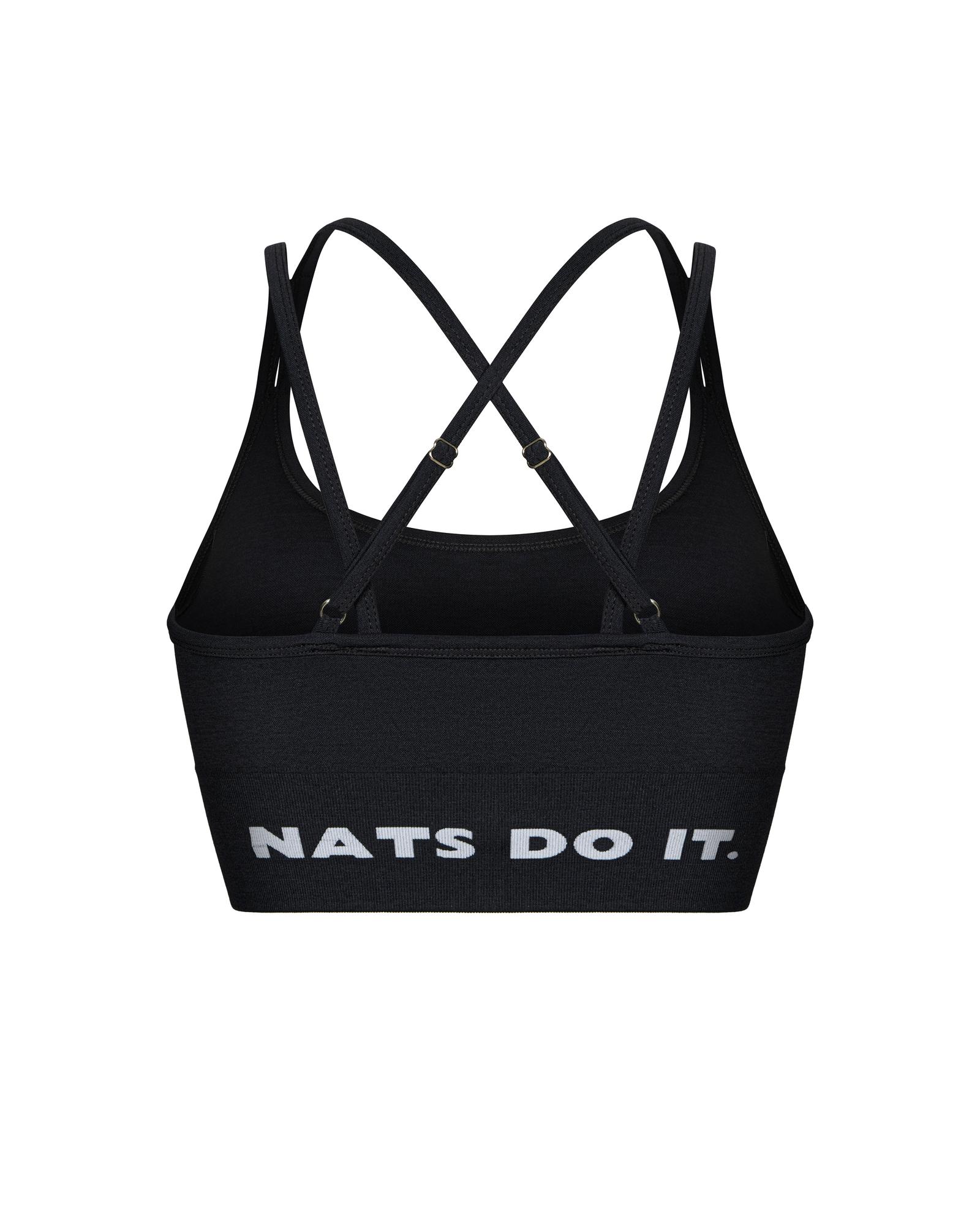 Бесшовный топ с перекрестными лямками NATS DO IT