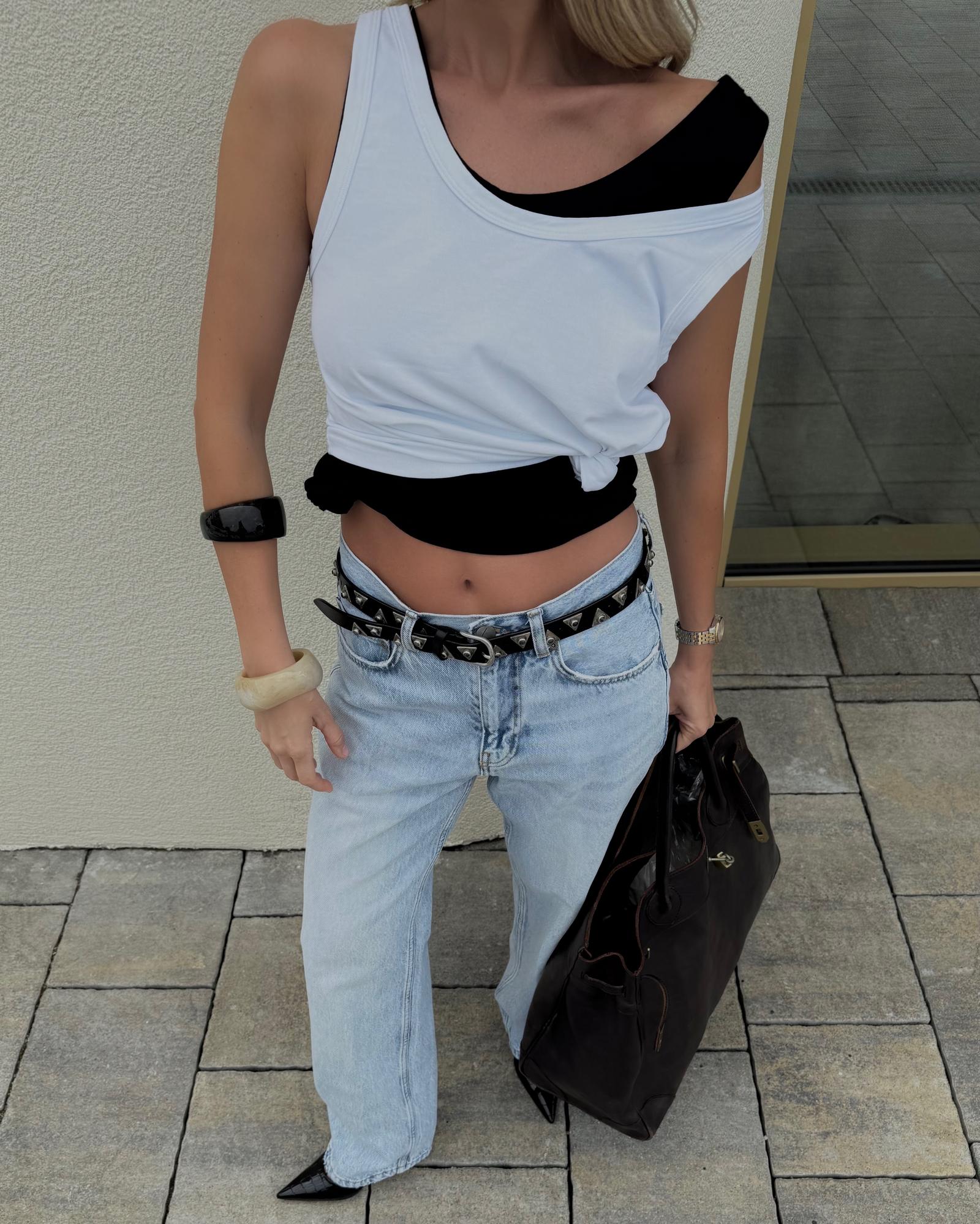 Майка из хлопка свободного кроя