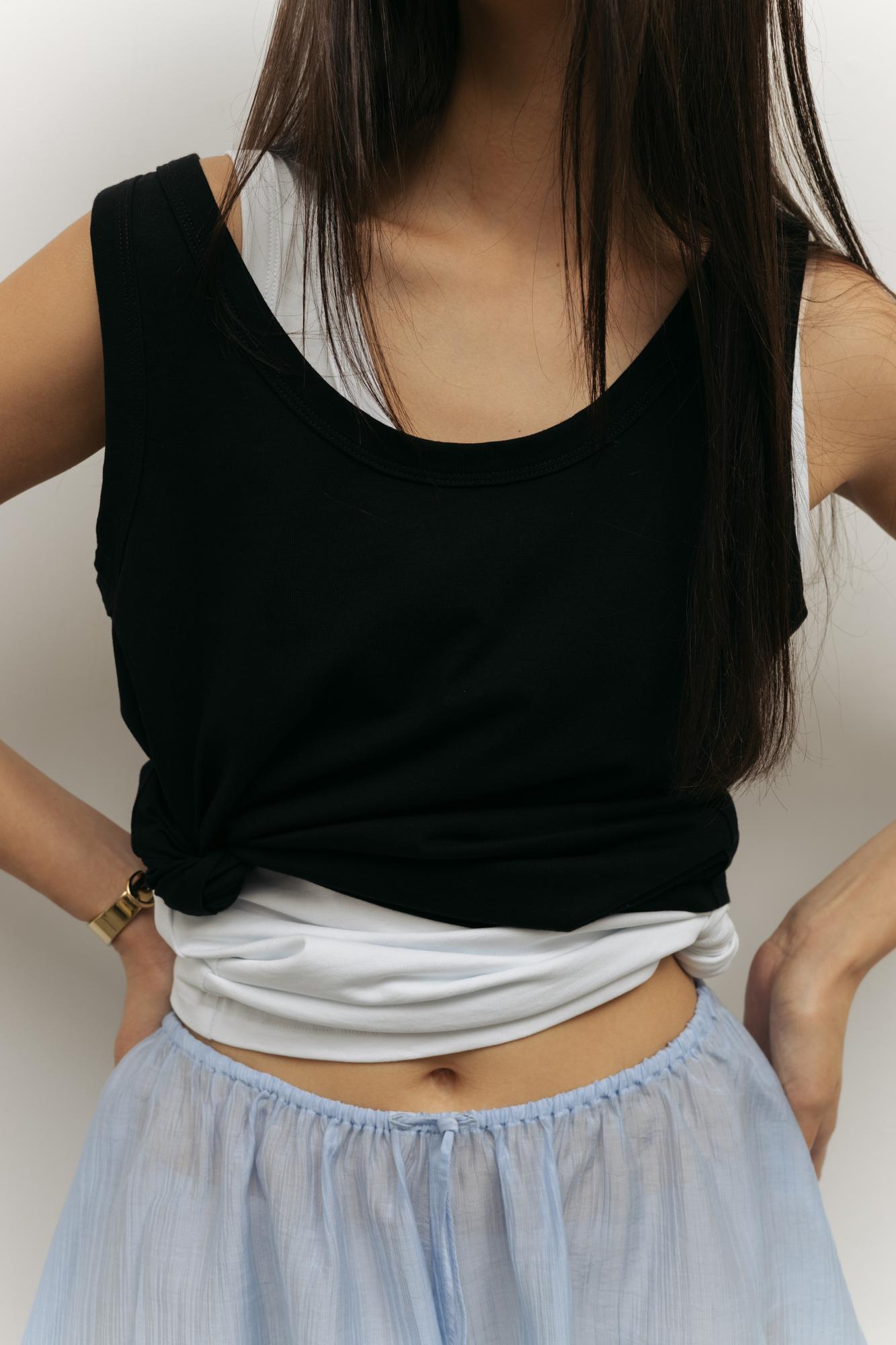 Майка из хлопка свободного кроя