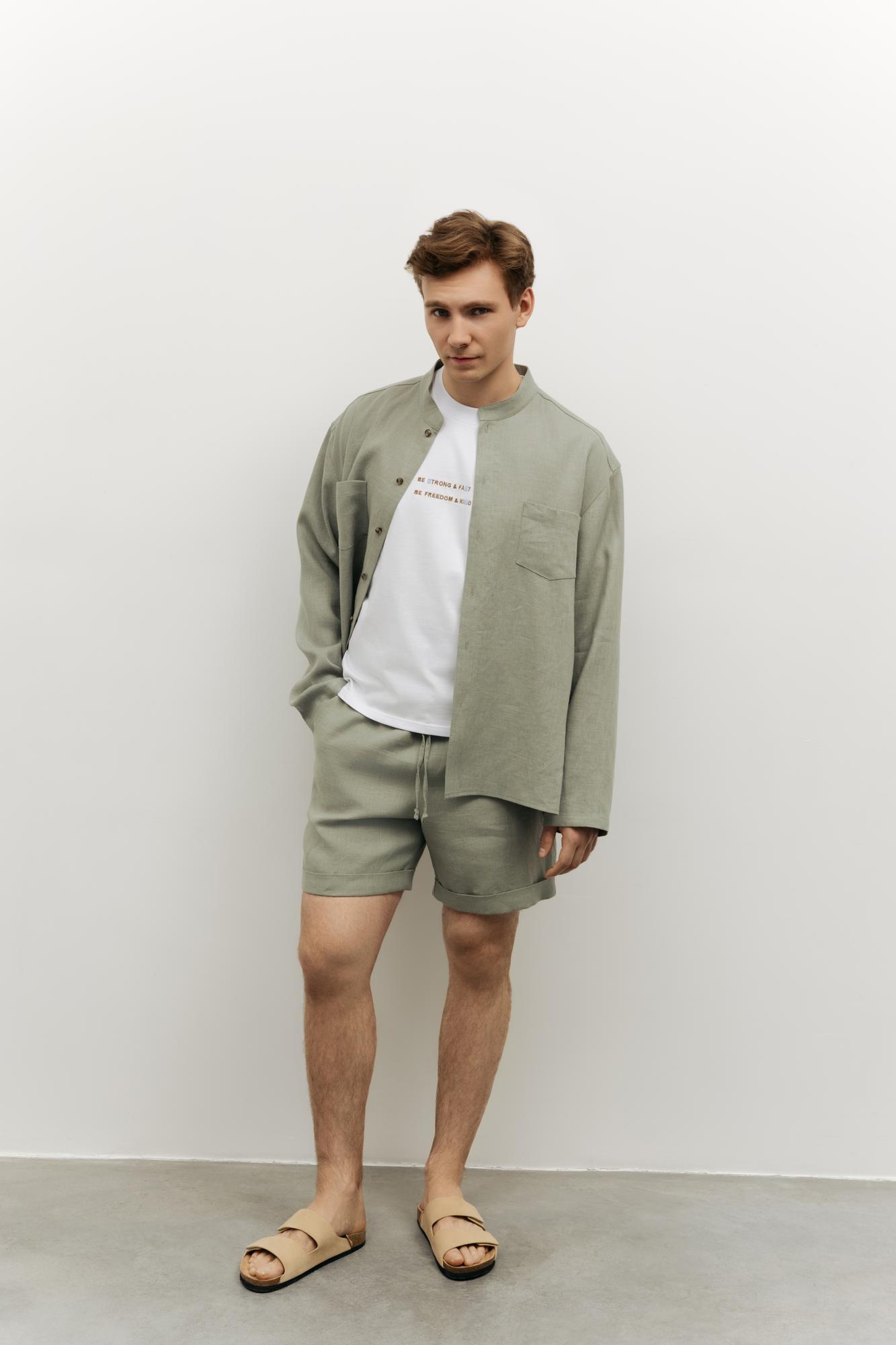 Рубашка свободного кроя изо льна