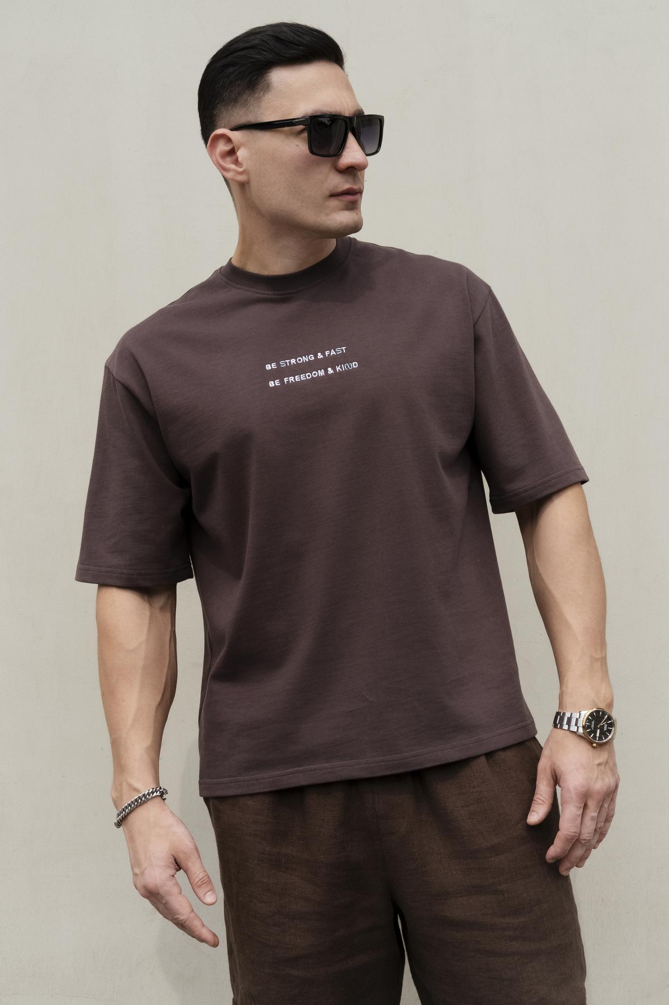 Футболка из хлопка, шоколад