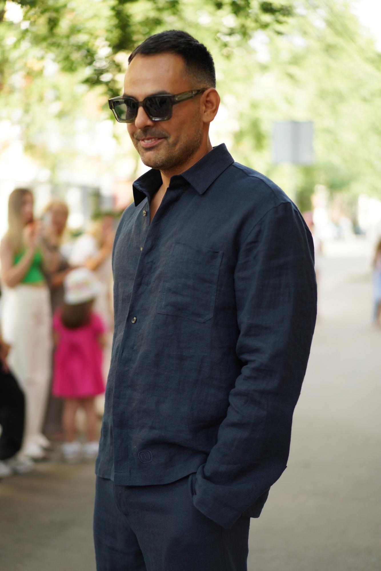 Рубашка приталенная изо льна