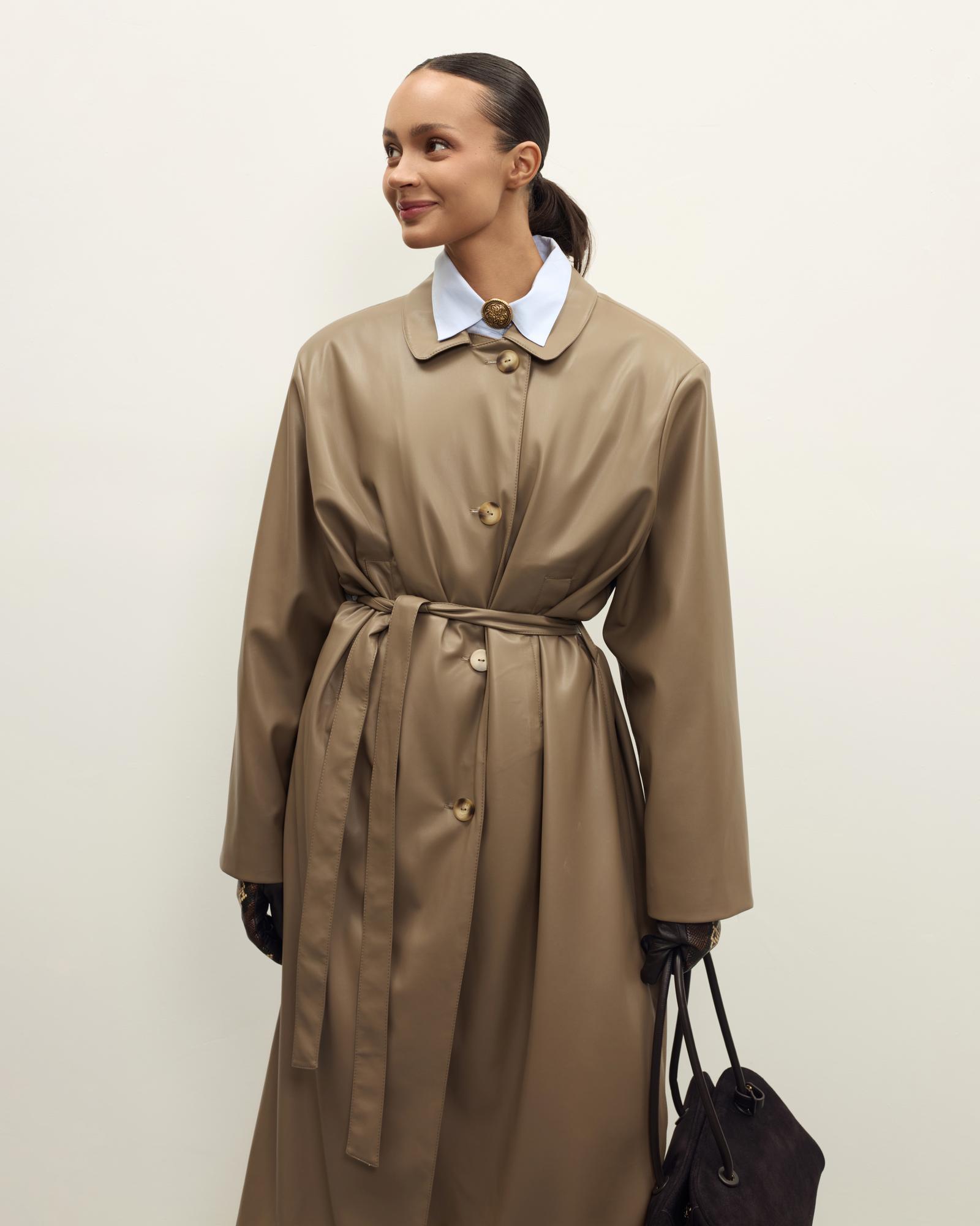 Плащ из эко-кожи AZALIA