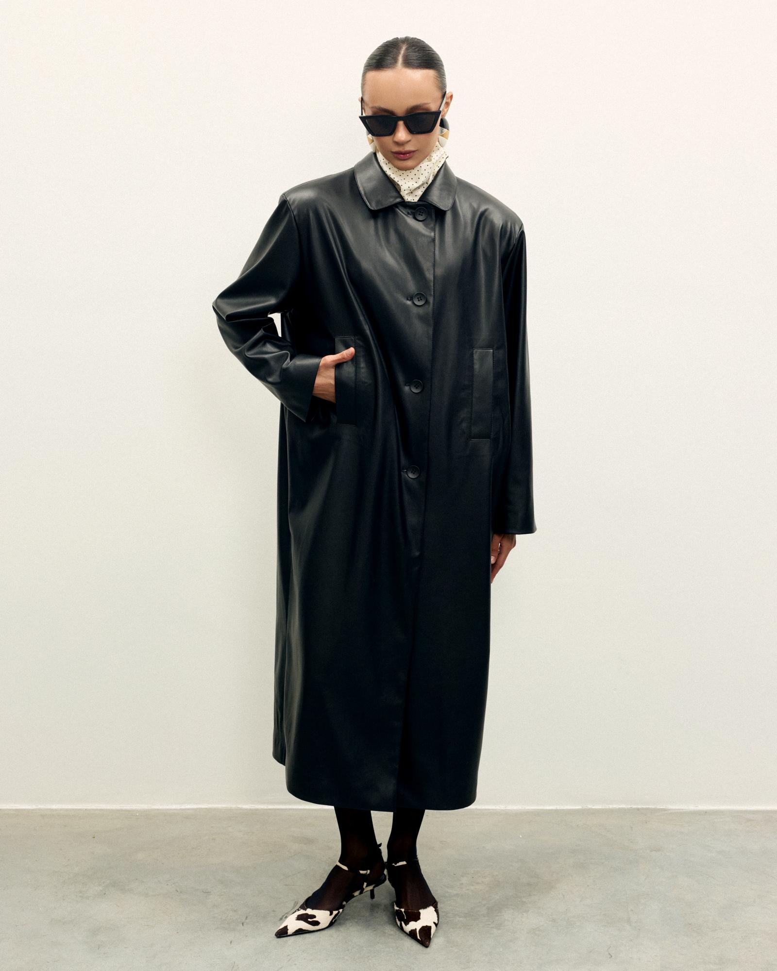 Плащ из эко-кожи AZALIA