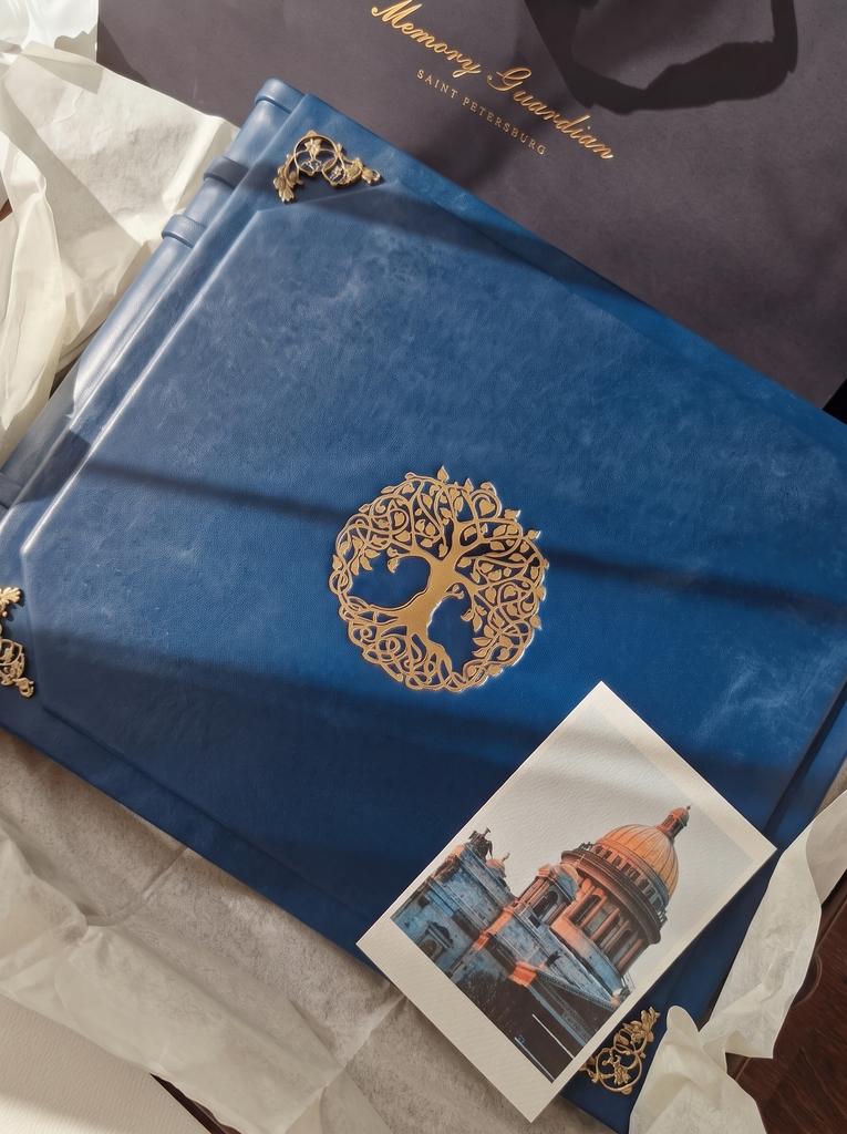 Большой кожаный фотоальбом Tradition Dark Blue
