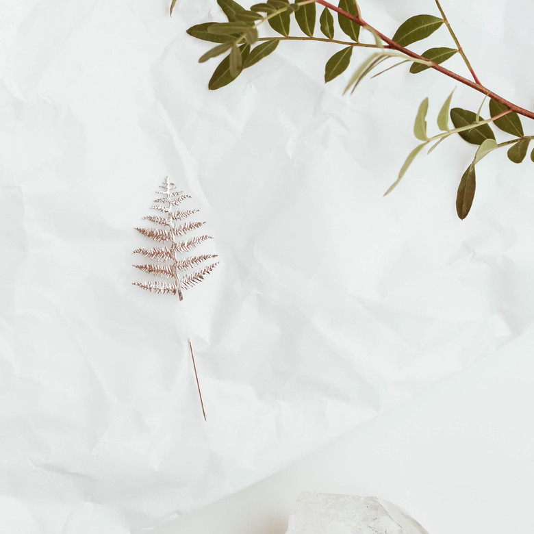 Брошь  Лист папоротника