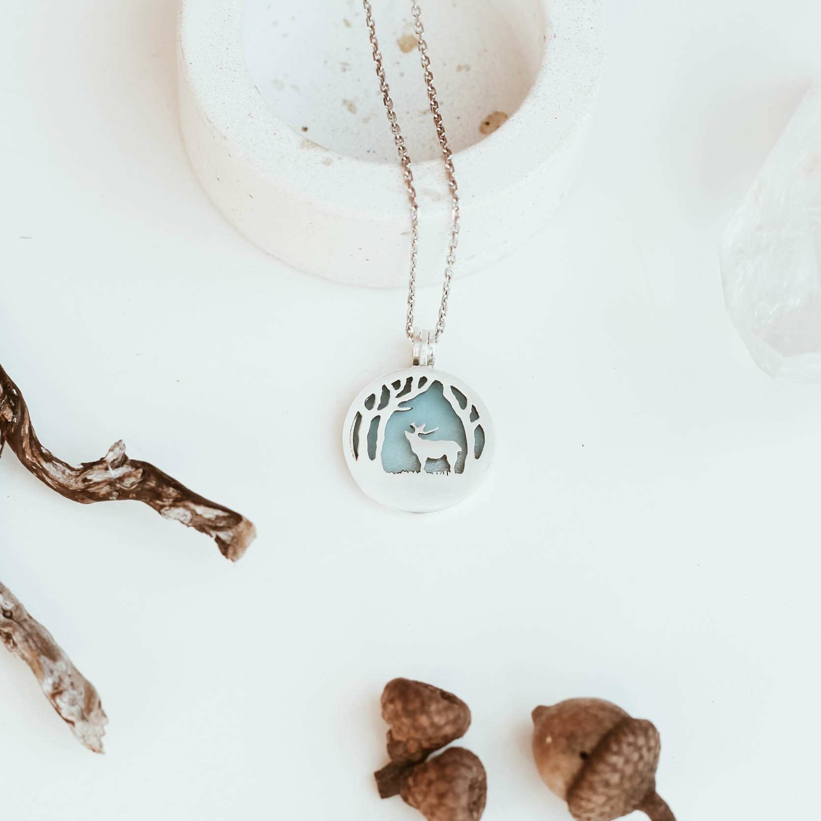 Кулон "Олень" и основа "Небо"