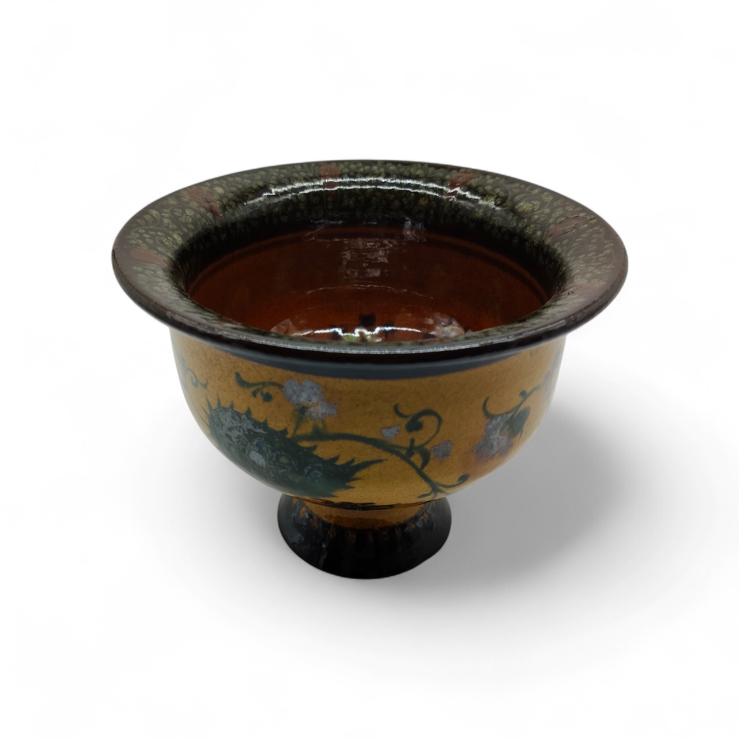 Авторская риштанская керамика Алишера Назирова: эксклюзивная ваза-конфетница ручной работы